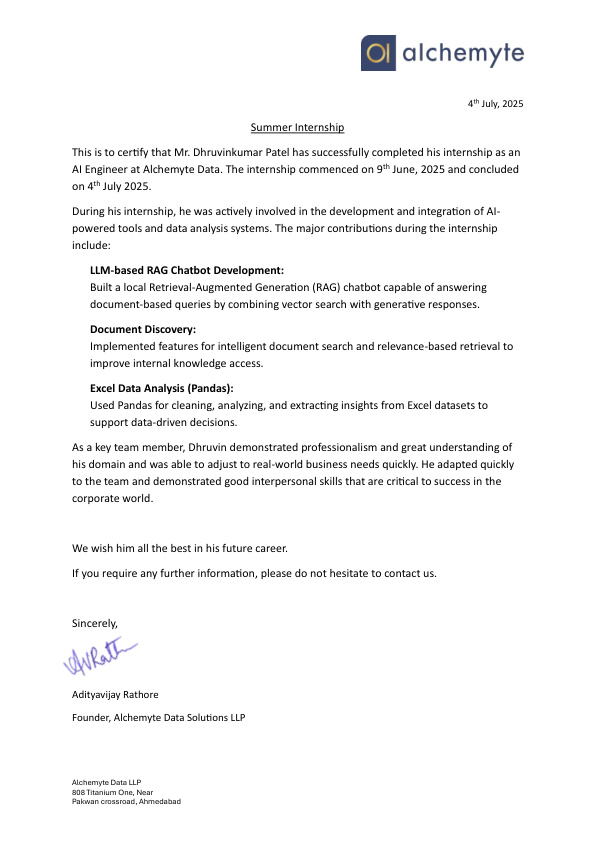 Internship Letter